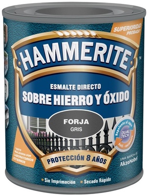 Esmalte Metalico Directo Hammerite Forja Gris 750ml