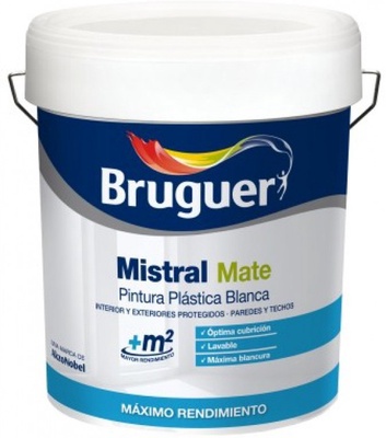 Pintura Plastica Mistral Bruguer 10 l