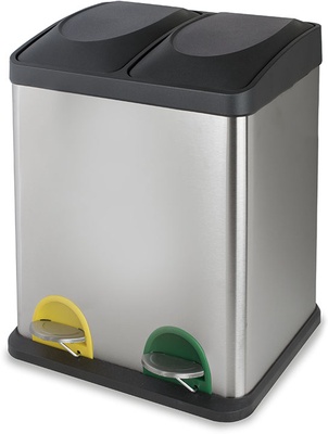 Cubo Pedal Ecologico Doble Cromado Habitex Cubo Pedal Ecologico Doble Cromado Habitex