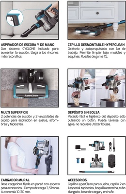 Aspirador Escoba 2 en 1 Habitex Vc950p5