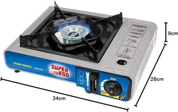 Cocina Gas Camping Portatil Super Ego Hornillo