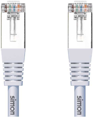 Cable Ethernet Rj45 Cat6 3 metros Blanco Simon