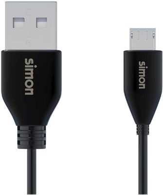 Cable Micro Usb a Usb a 1 Metro Negro Simon