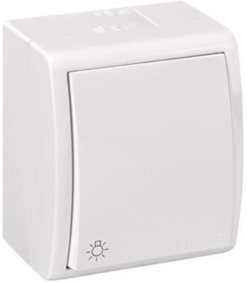 Pulsador Blanco  Luz Simon Serie Aquarius