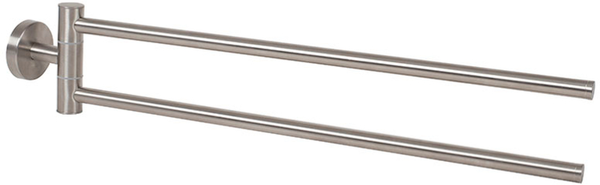 Toallero Doble Inox. Satin Habitex