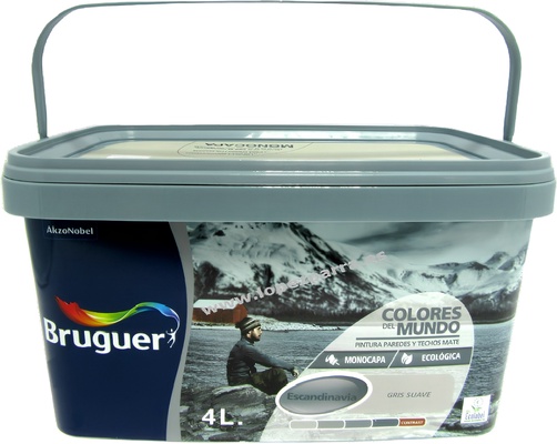 Pintura Plastica Gris Suave Colores del Mundo Escandinavia 4l Pintura Plastica Gris Suave Colores del Mundo Escandinavia 4l