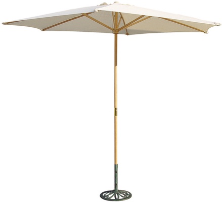 Parasol de Madera Natural con Toldo de 3 metros