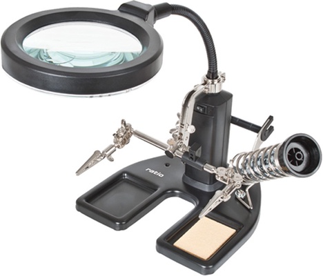  Lupa con Soporte Pinza Led Ratio Pro 6409