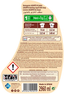 Detergente Lagarto Al Jabon 40 Lavados