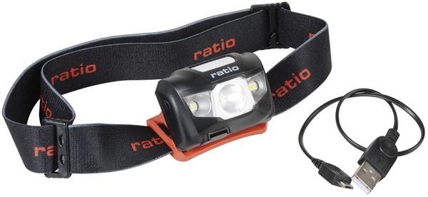 Linterna frontal LED RATIO recargable Headlamp 5536 Linterna frontal LED RATIO recargable Headlamp 5536
