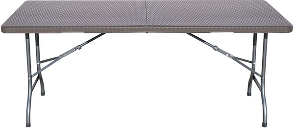 Mesa rectangular serie camping imitación ratán Mesa rectangular serie camping imitación ratán