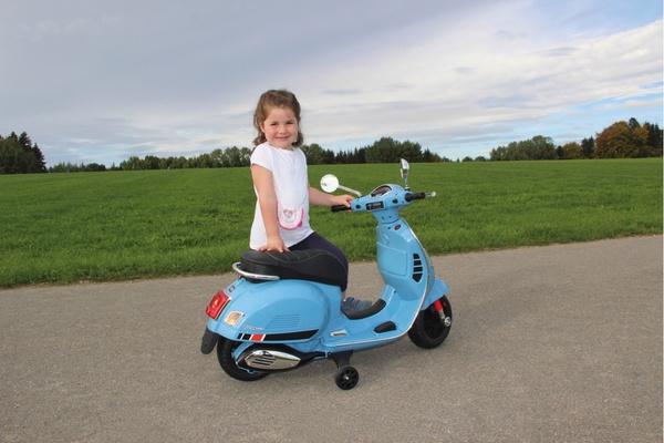 Moto Vespa infantil Jamara Gts 125 Azul 12v