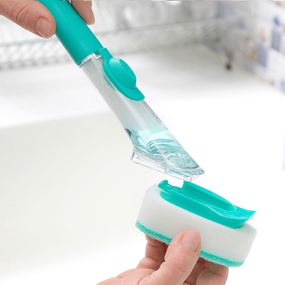 Cepillo Estropajo con Dispensador Jabon