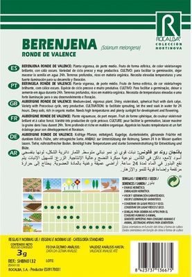 Semilla Berenjena Ronde de Valence