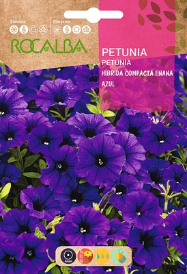 Semilla Petunia Hibrida Compacta Enana, Azul