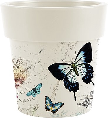 Maceta Melisa Redonda Iml Floral con Aro � 20 cm