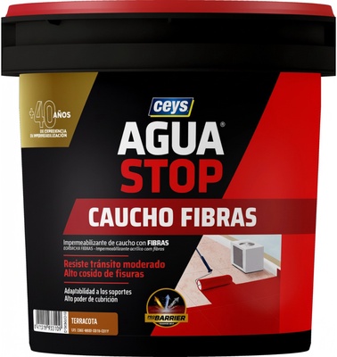 Aguastop Caucho Fibras Terracota 1 Kg