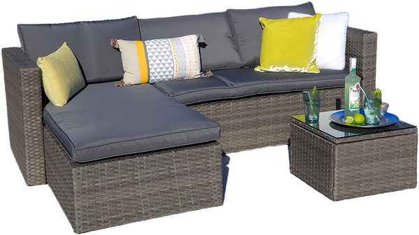 Conjunto Jardin Lanzarote II Ratan+Chaise Long Conjunto Jardin Lanzarote II Ratan+Chaise Long