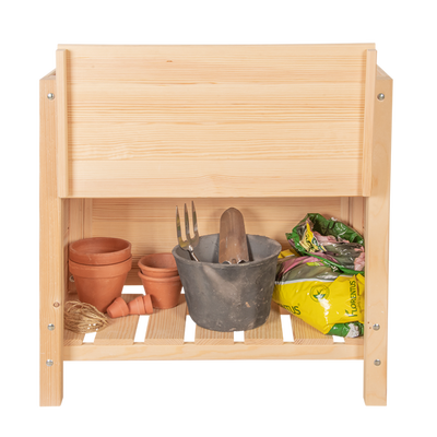 Mesa de Cultivo Elevada con Compartimento de Almacenamiento