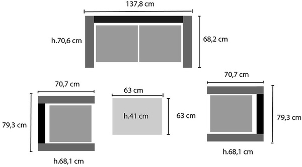 Conjunto para jardin Nova Coffe
