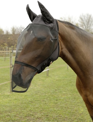 Mascara anti moscas caballos con protecci�n para los oidos y la nariz