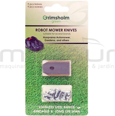 Juego 9 Cuchilla y Tornillos Robot Cortacesped Husqvarna Gardena