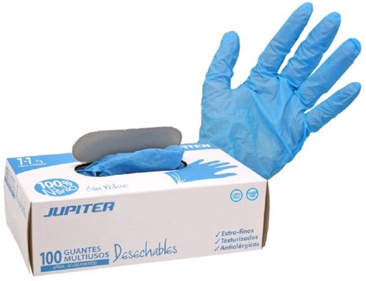 Guantes Jupiter Nitrilo Azul T7 100 Uds Guantes Jupiter Nitrilo Azul T7 100 Uds