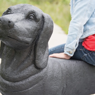 Banco Jardin Dise�o Perro Salchicha