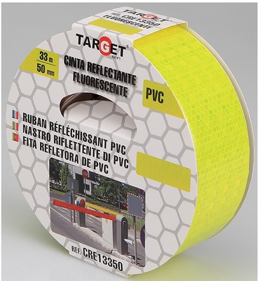 Cinta Reflectante Fluorescente 33m x 50mm