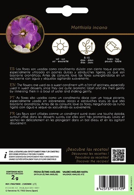 Semilla Flor Comestible Alhel�