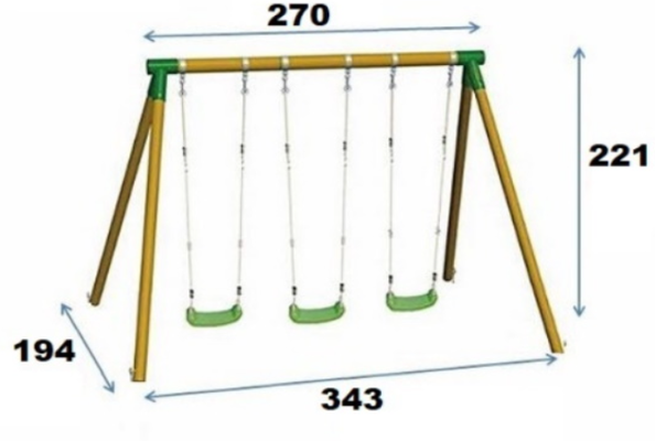 Columpio Masgames Etna Triple
