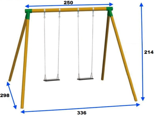 Columpio Masgames Fuji Adultos con Asientos con Cadenas