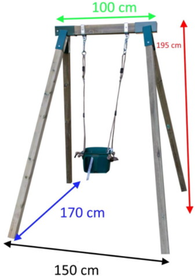 Columpio Masgames Aiko Individual con Asiento Bebe
