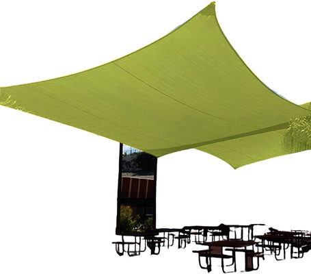 Toldo Vela Impermeable 5,5x5,5 m Verde Claro Toldo Vela Impermeable 5,5x5,5 m Verde Claro