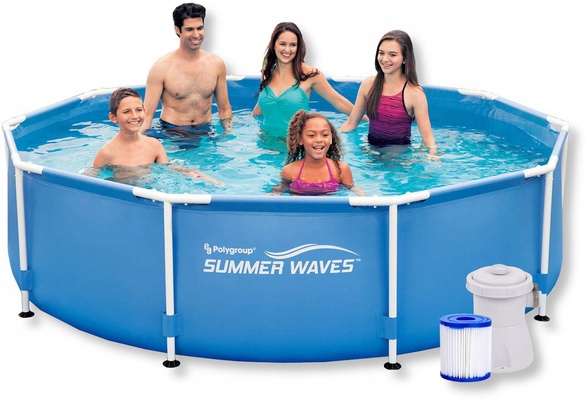 Piscina tubular  redonda 244x76 cm con depuradora