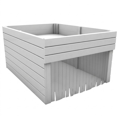Caseta Robot Cortacesped Automower Jardinera Blanca