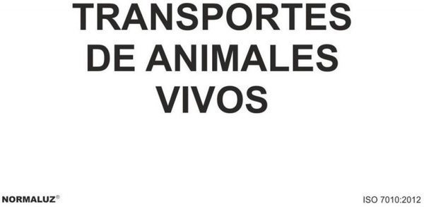 Se�al Adhesiva Transporte Animales Vivos 