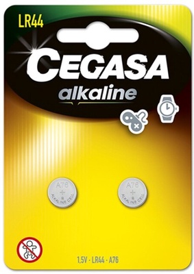 Pila Cegasa Alcalina LR44 1,5V Blister 2 Uds Pila Cegasa Alcalina LR44 1,5V Blister 2 Uds