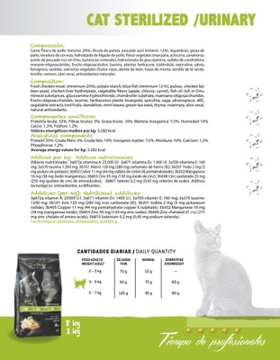 Pienso Gatos Tiempo de Profesionales Grain Free Urinary Sterilized 8 Kg