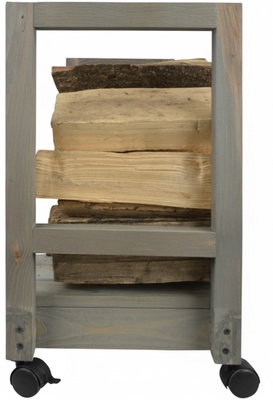 Estanteria para Le�a con Ruedas 