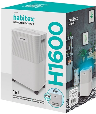 Deshumidificador Silencioso H1600 Habitex  16 L/Dia