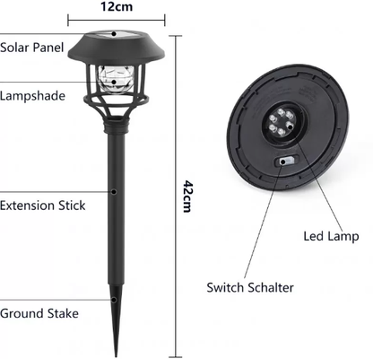 Pack 4 uds Baliza solar jardin Aigostar 