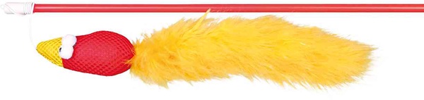 Varita de Juego con Pajaro y Plumas 50 cm