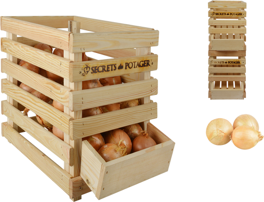 Caja Madera para Cebollas