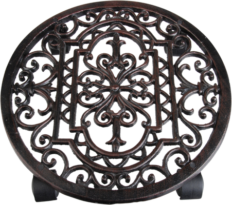 Carro Hierro Fundido Plantas Redondo L Interiores