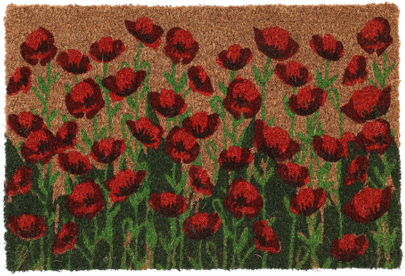 Felpudo Amapolas Fibra de Coco Felpudo Amapolas Fibra de Coco