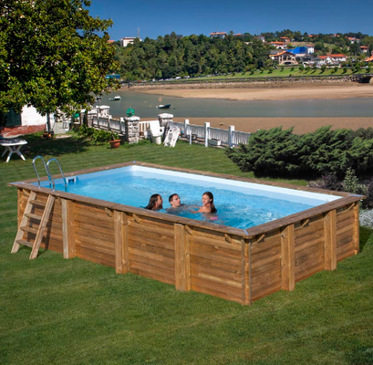 Piscina Sunbay Madera Rectangular  620x420x133 cm
