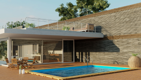 Piscina Sunbay Madera Rectangular  620x420x133 cm