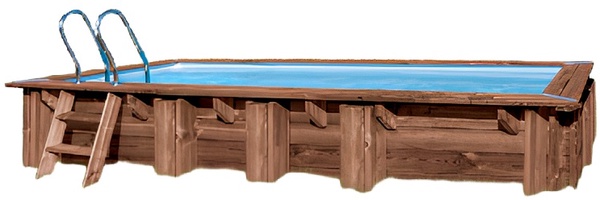 Piscina Sunbay Madera Rectangular 618x320x130 cm Piscina Sunbay Madera Rectangular 618x320x130 cm