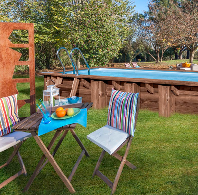 Piscina Sunbay Madera Rectangular  618x320x130 cm